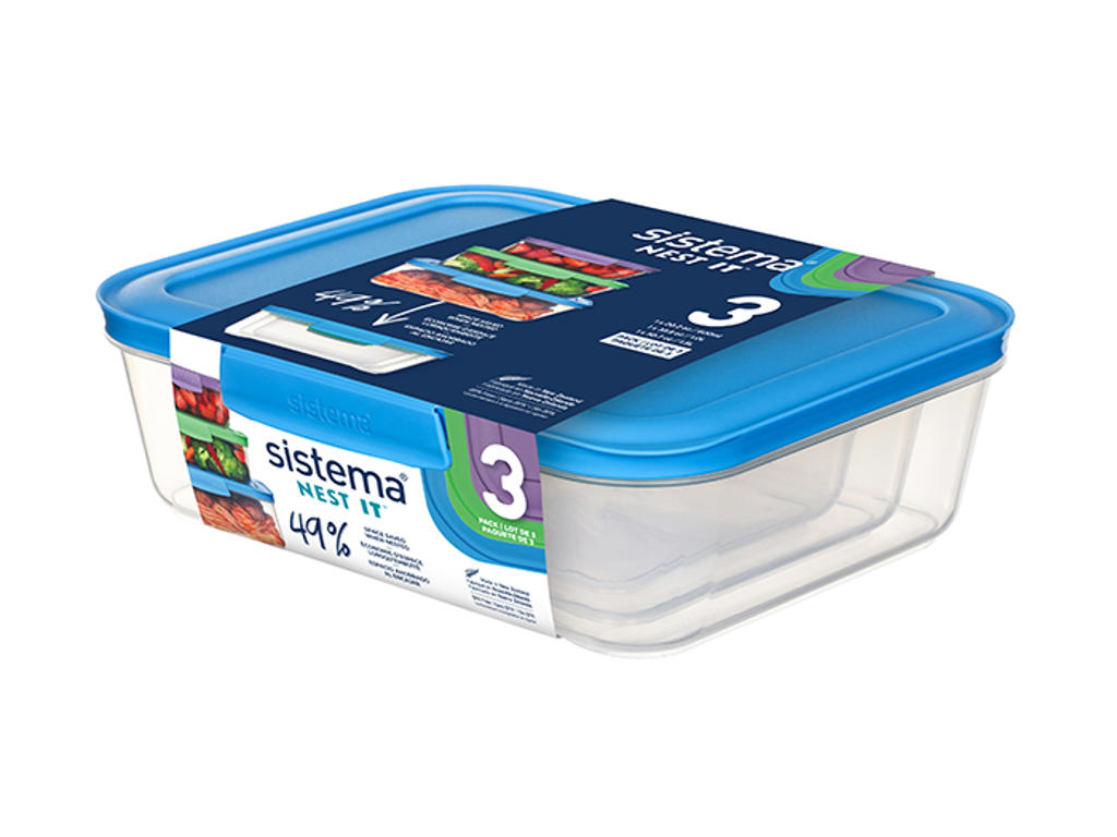 Sistema Nest It 3Pack 1 x 600ml, 1x 1L, 1 x 1.5L