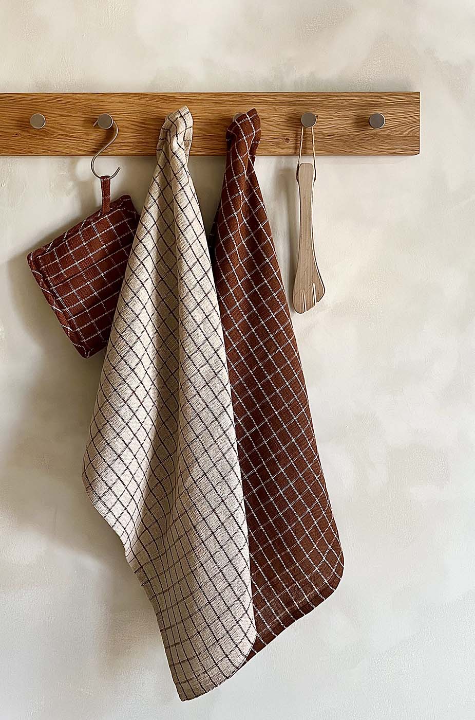 MOUD Home NORDIC viskestykke - brun/sand tern