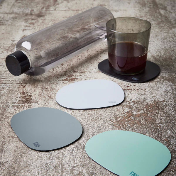 RAW Silicone - soft surface coaster  / glasbrikker - Grå 6 stk