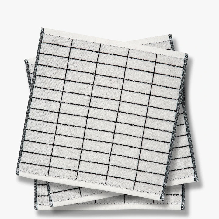 TILE STONE Minihåndklæde, black/off-white, 3-pack B 31 x L 31 cm* TILE STONE Minihåndklæde, black/off-white, 3-pack B 31 x L 31 cm*
