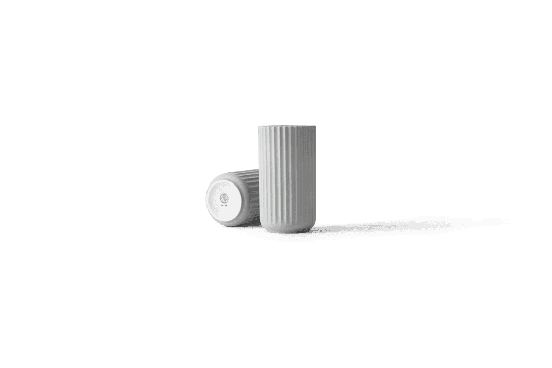 Lyngby Vase H15.5 cm lys grå porcelæn