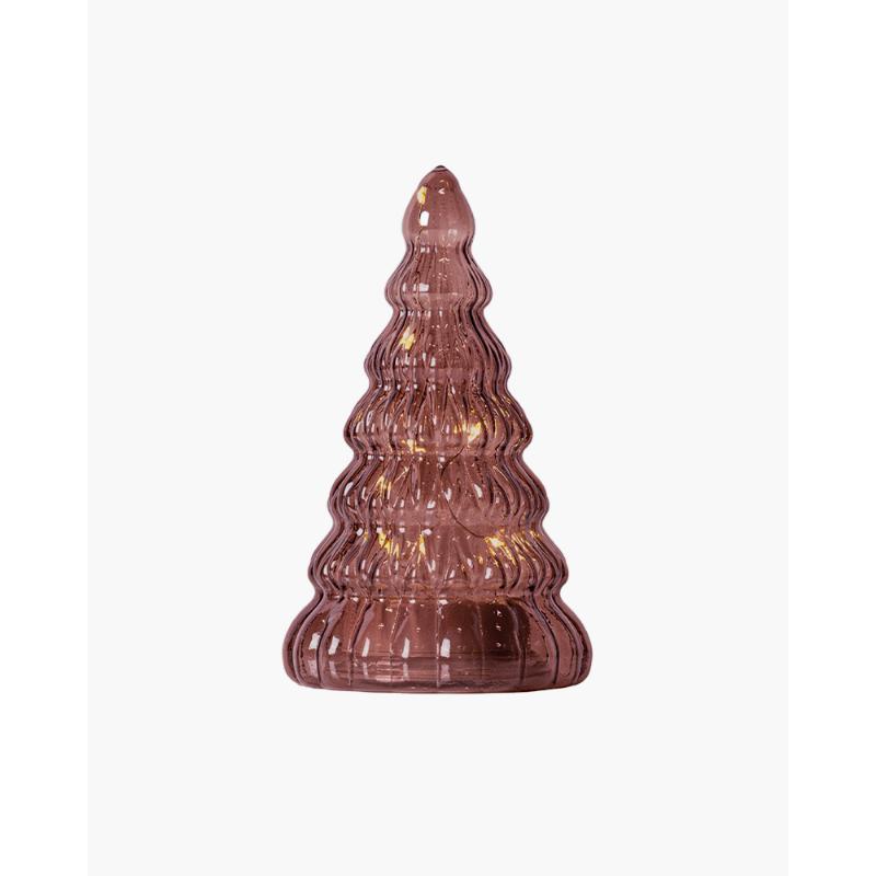 Lucy Træ H16,5 cm, Bordeaux, 10LED