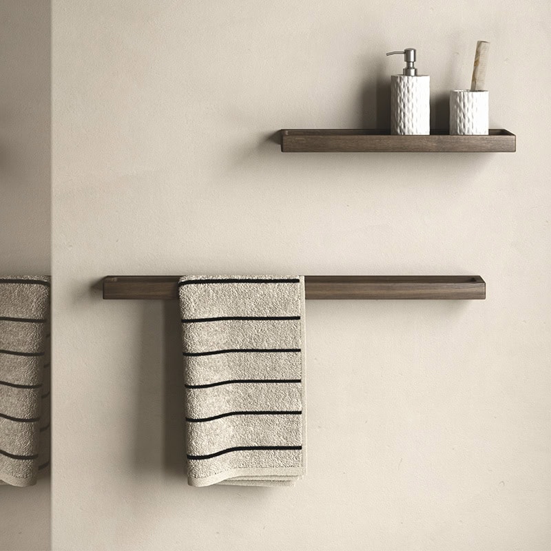 Towel Rack Single - 73,5x7,5 cm, Dark Stain Matt Lacquer Ask