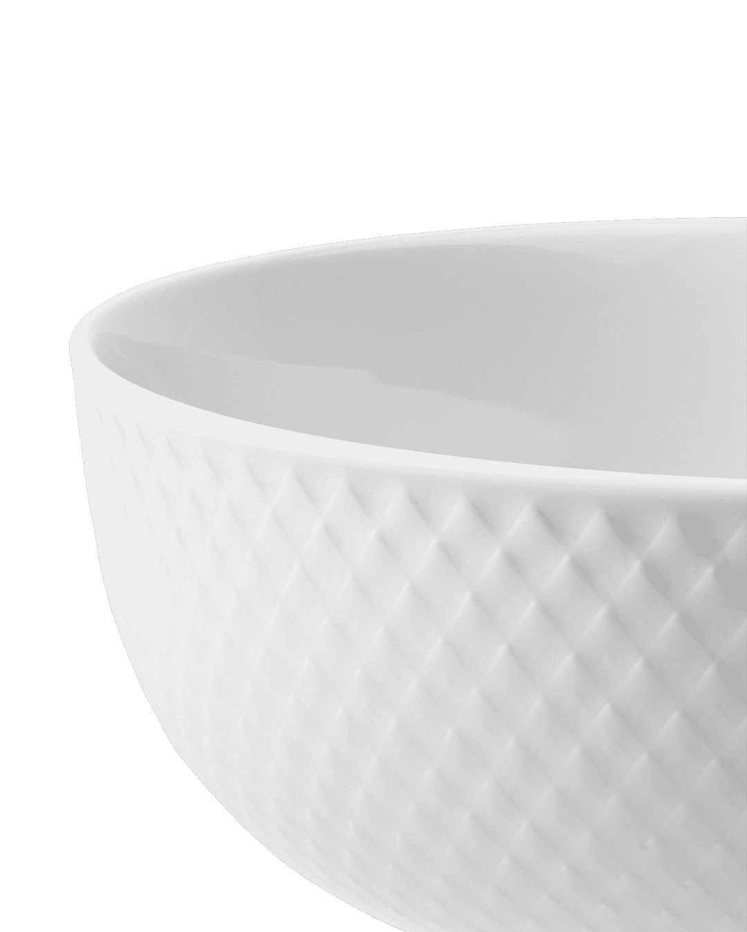 Rhombe Skål Ø15,5 cm hvid