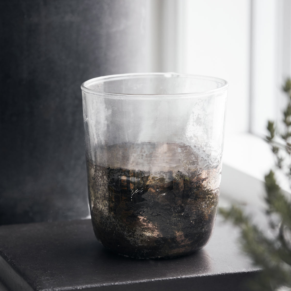 Fyrfadsstage, Gem, Klar/Grå* Fyrfadsstage, Gem, Klar/Grå*