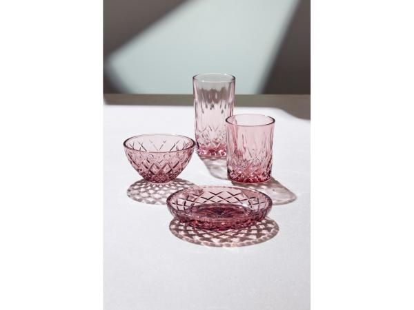 Lyngby Glas Sorrento Skål Dia 12 cm 4 stk. Pink