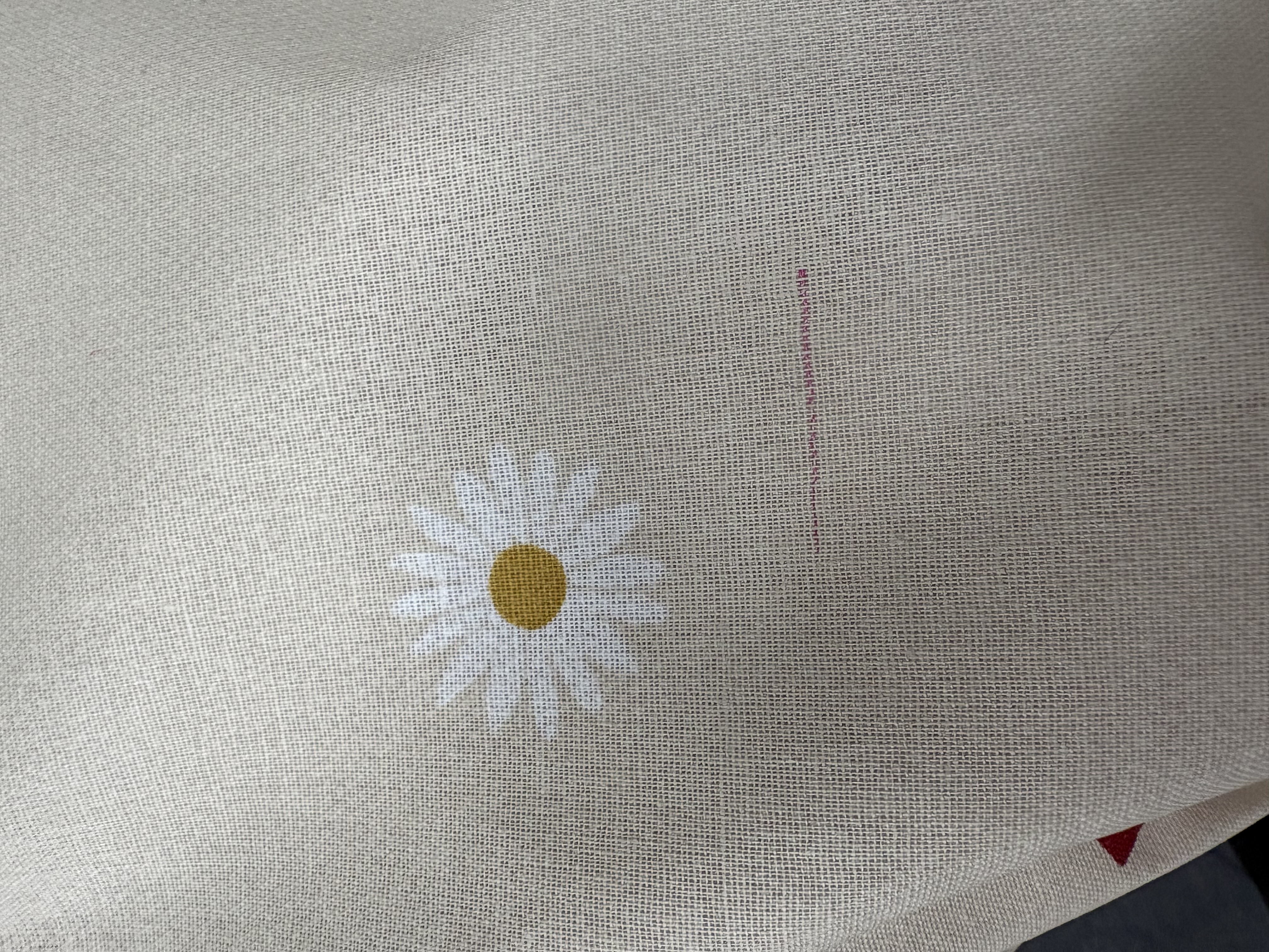 Södahl Tillykke Akryldug med antislip Rød - i metermål. 2. sortering