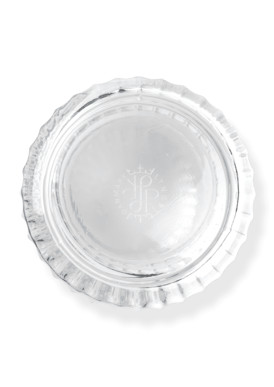 Lyngby Vase H15.5 cm swirl hvid mundblæst glas