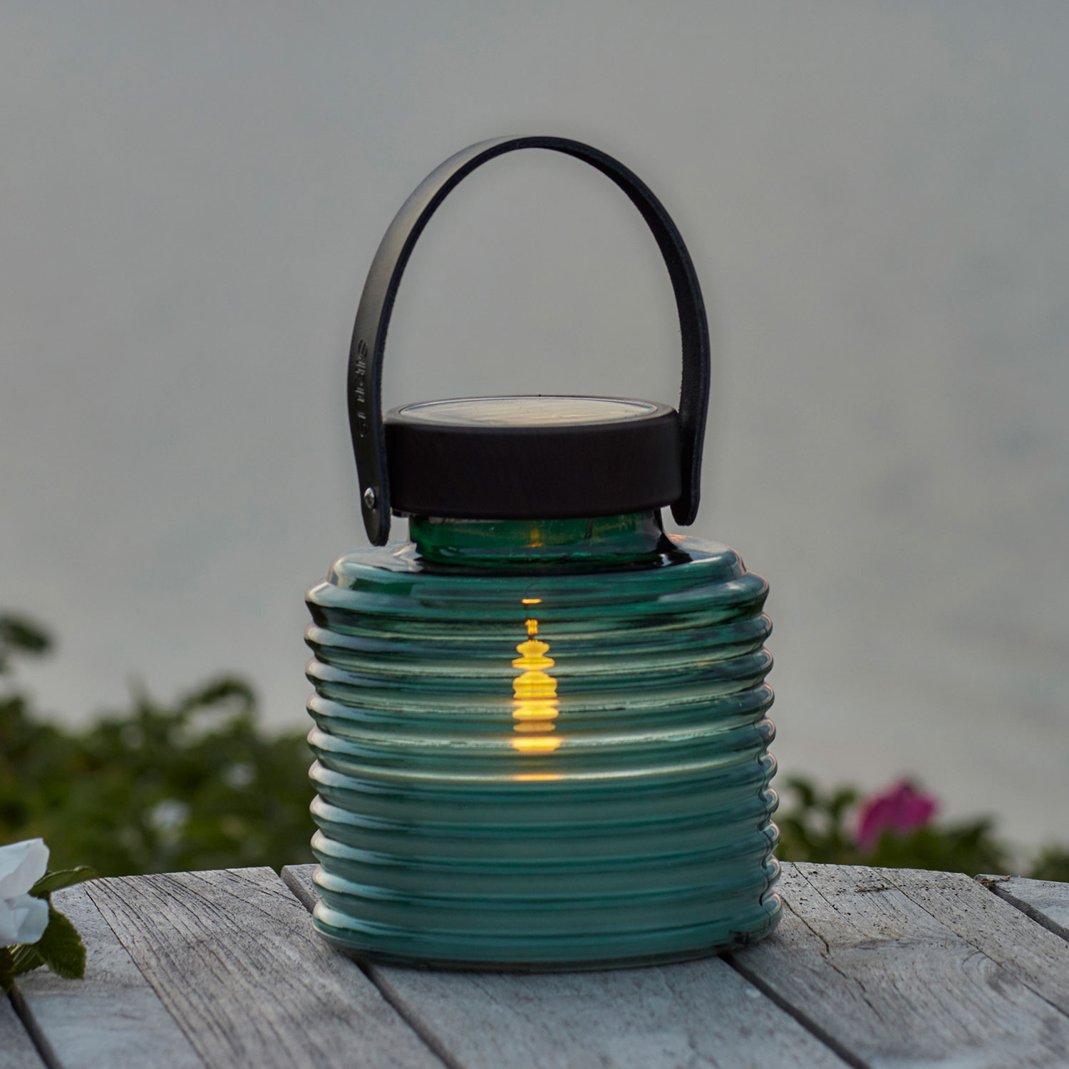 Sirius Aston Solar Krukke, Ø14xH16cm, Grøn/Sort/Brun