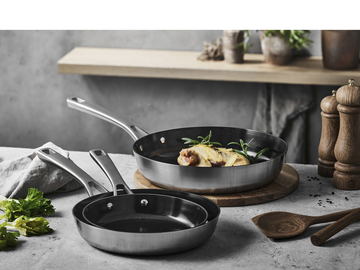 Stegepande keramisk non-stick Divette 20 cm Rustfrit stål