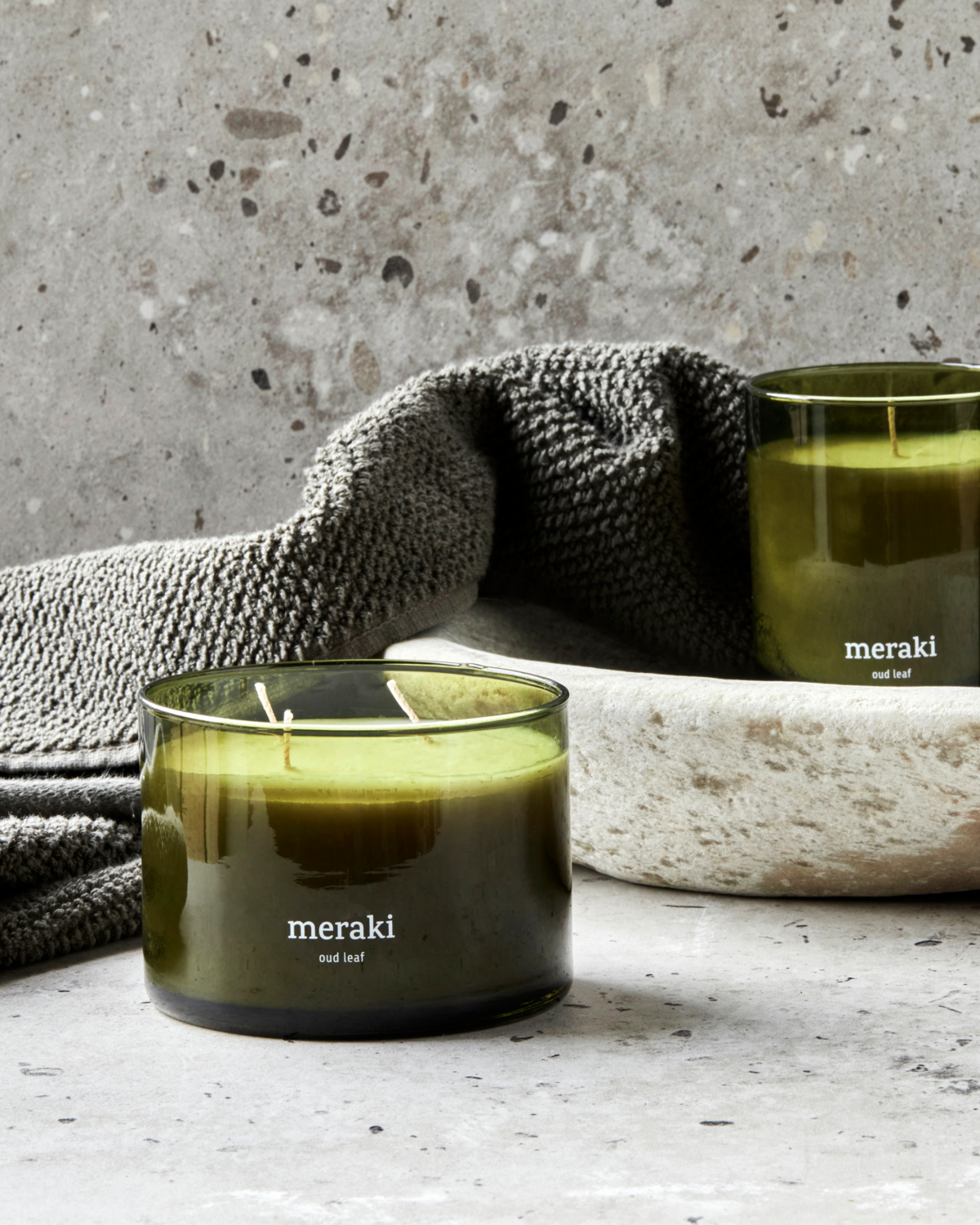 Meraki Duftlys, Oud leaf, Grøn