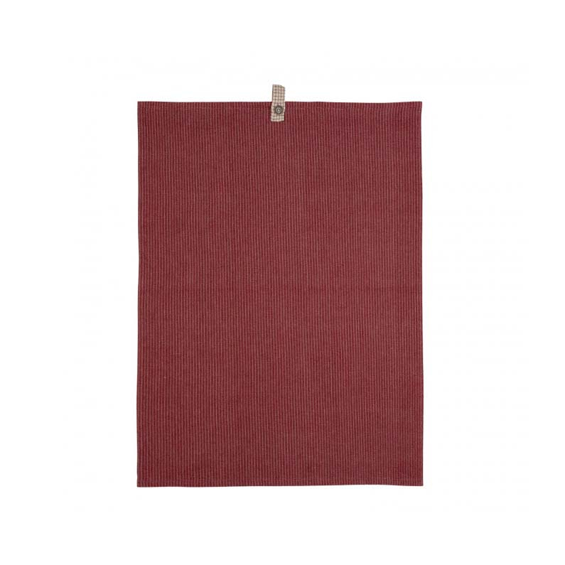 Charlie viskestykke, rød/hør* Charlie viskestykke, rød/hør*