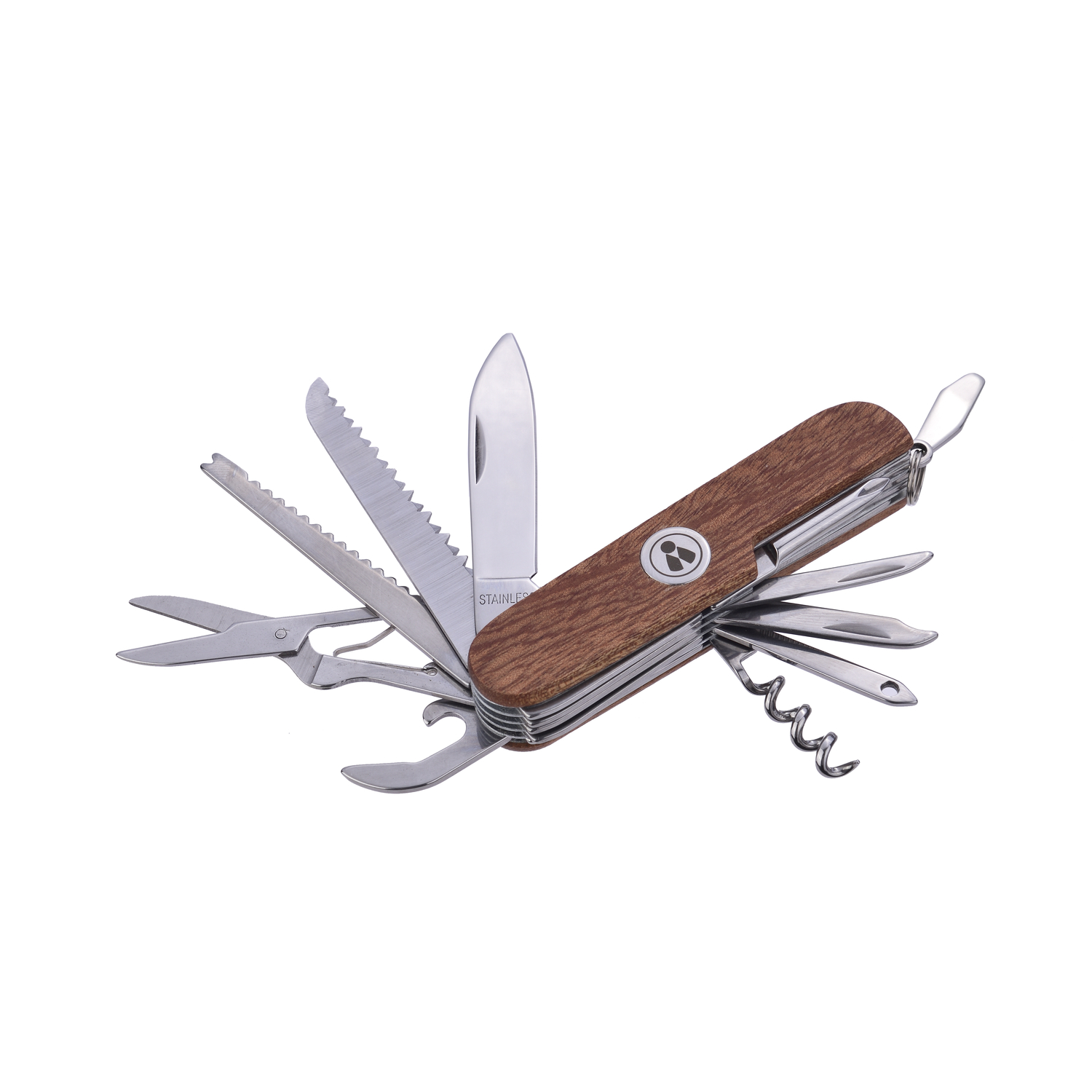 Laguiole Herit Foldekniv med 11 Funktioner, Træ Dl4