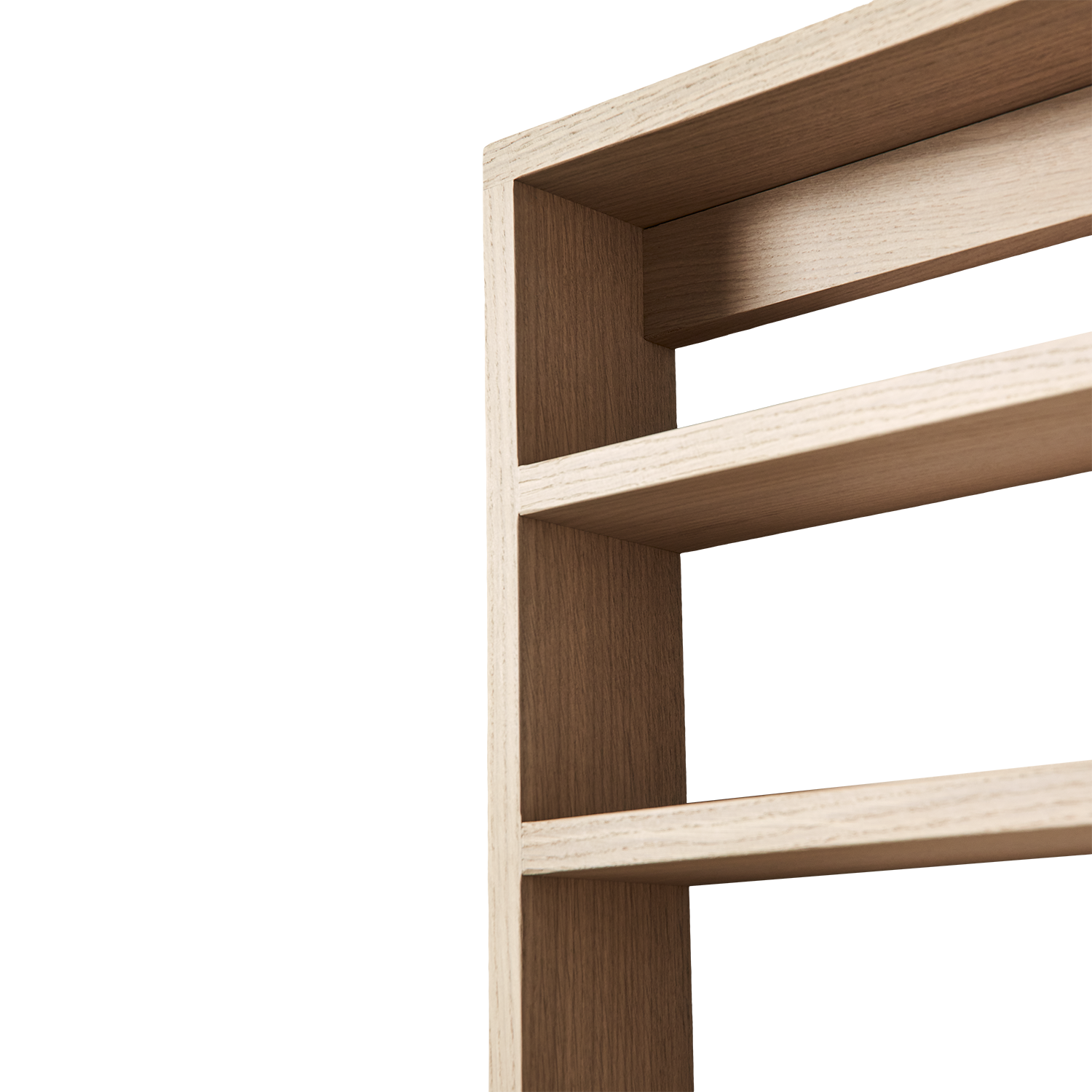 A-Podium Shelf - Hvidpigm. , L52xD10xH70cm - 100% Massiv Eg - Hvidpigm Mat Lak