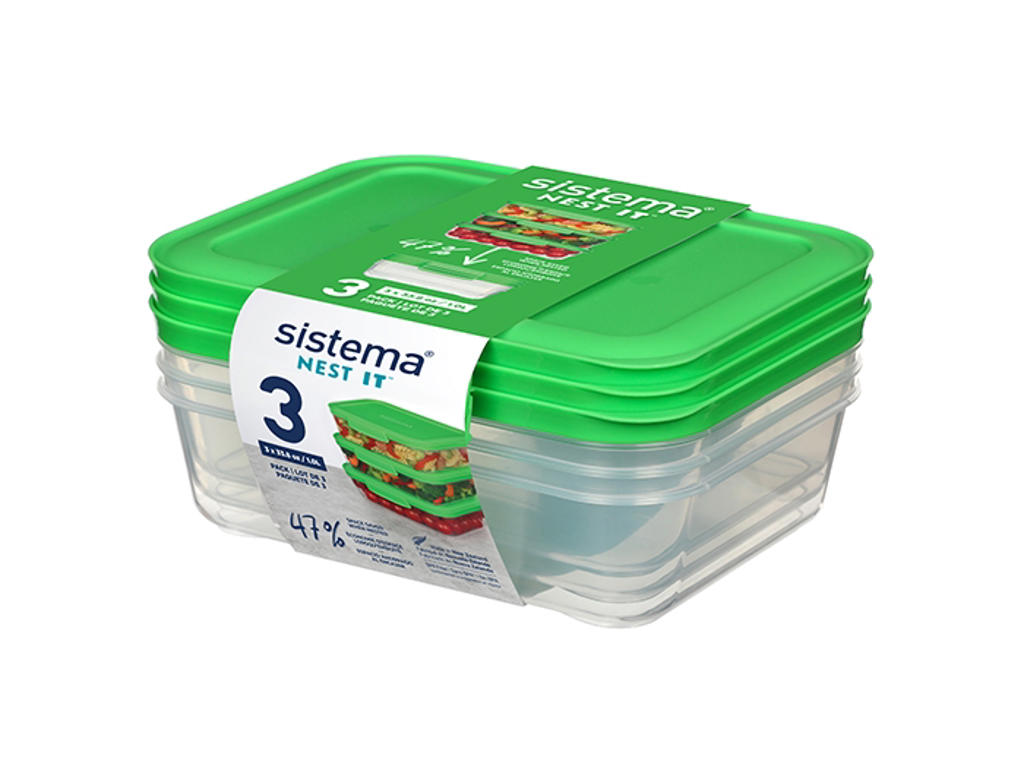 Sistema Meal Prep 3Pack 1l