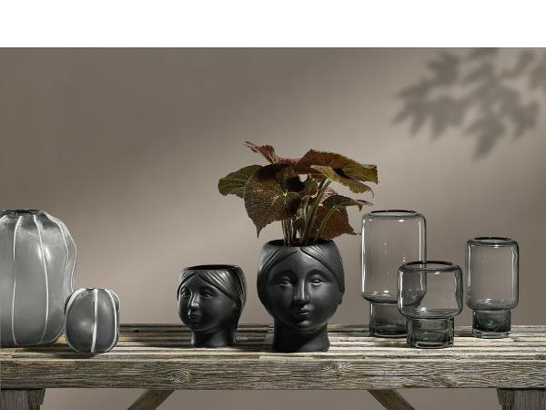 Villa Collection Hoej Vase Dia. 14,3 x 26,5 cm Grå 