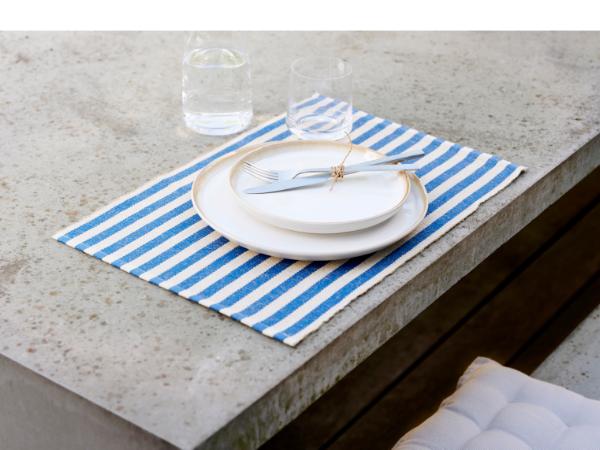 Södahl Statement Stripe Dækkeserviet 33 x 48 cm 2 stk. Blue