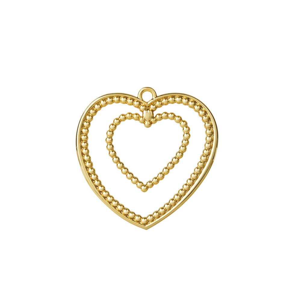 Kuglehjerte, H 7 cm, forgyldt Kuglehjerte, H 7 cm, forgyldt