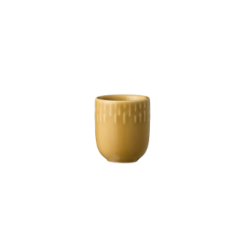 Confetti mini kop med relief Porcelæn 5 cl. Mustard