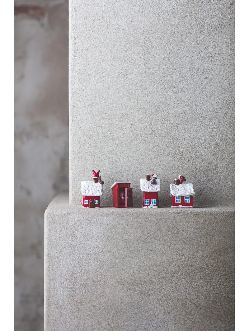 Tomtesson huse, 3 stk, H.5-5,8 cm