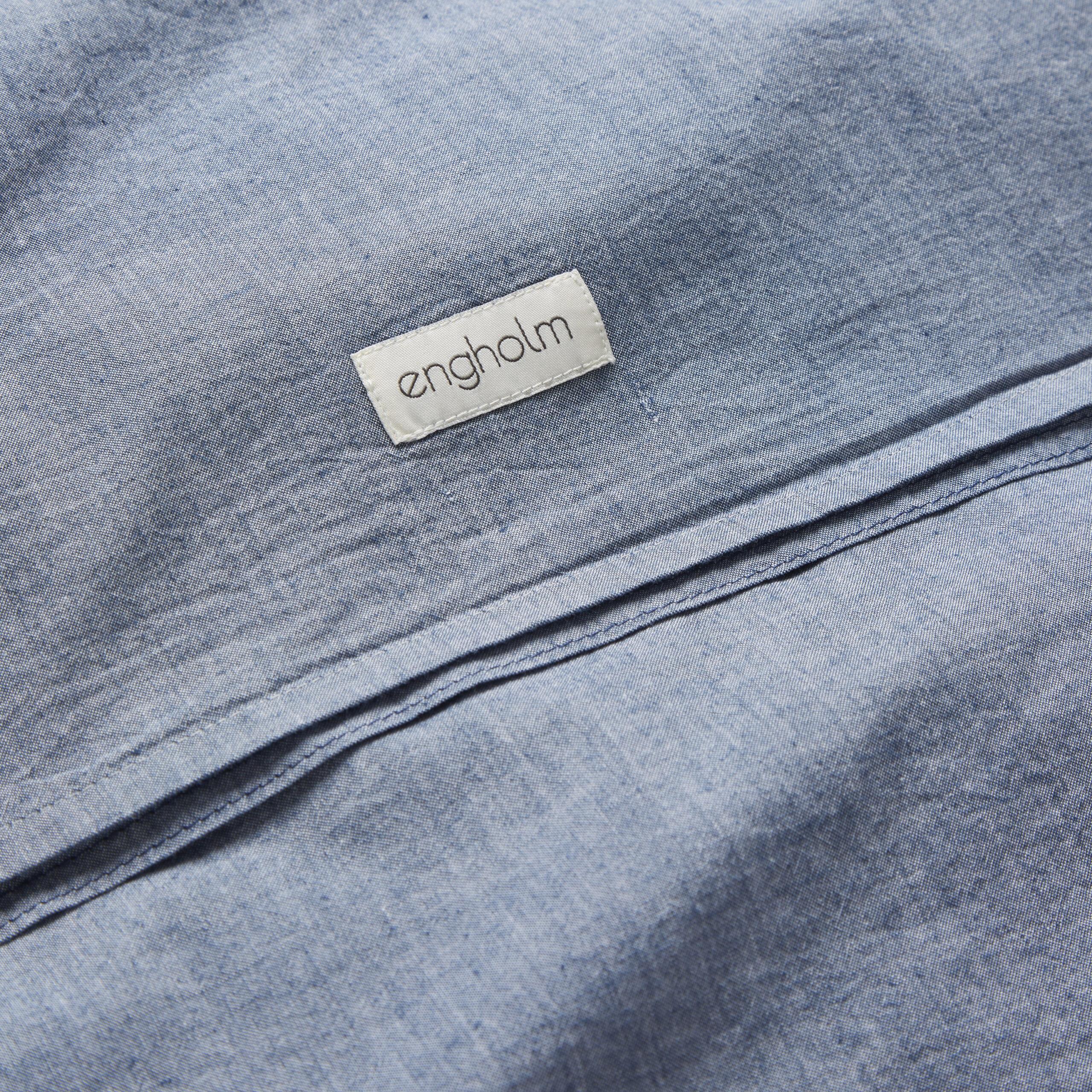Sengesæt Recycled Chambray Mille 140X200cm, Denim Blue