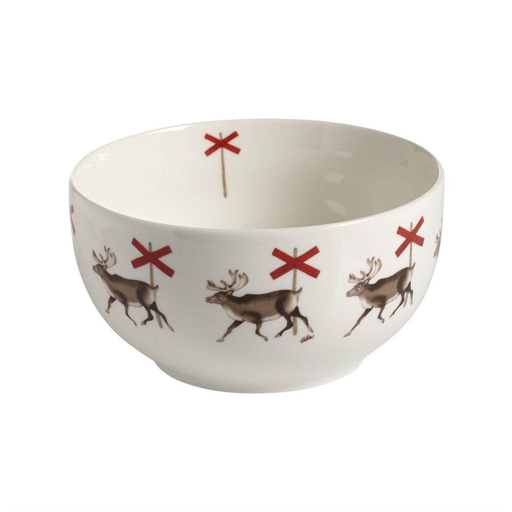 Skål med Rensdyr Ø13 cm, H.6,5 cm, 45 cl
