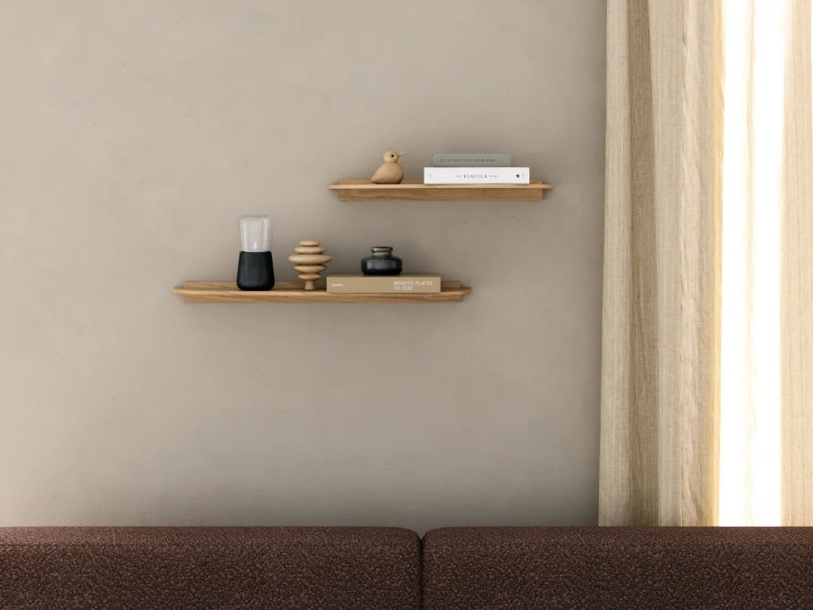 Shelf 2 - 59x25 cm, Oiled Nature Oak