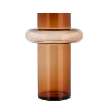 Lyngby Glas Tube Vase 30 cm Amber*
