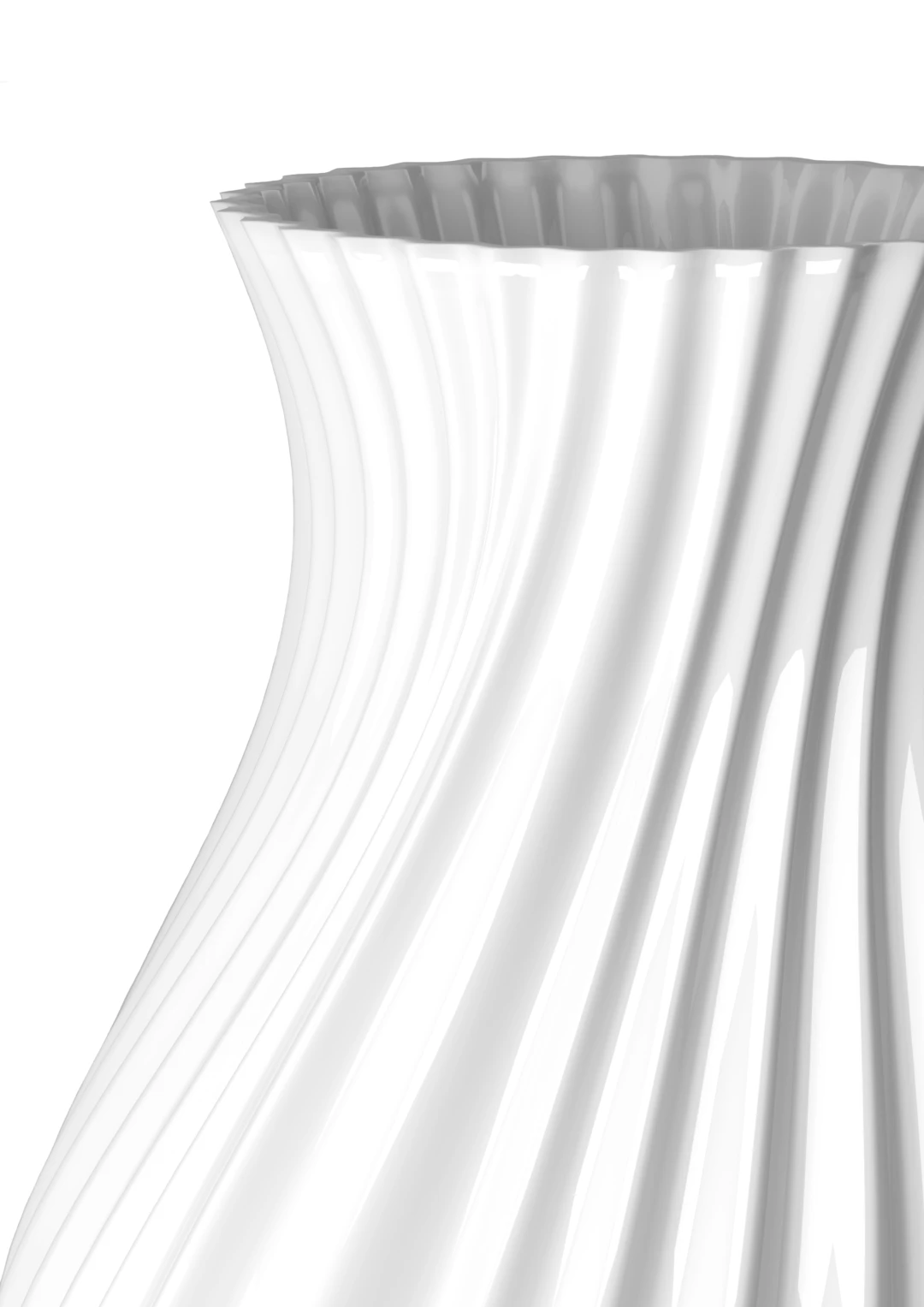 Twist Vase H25 cm hvid