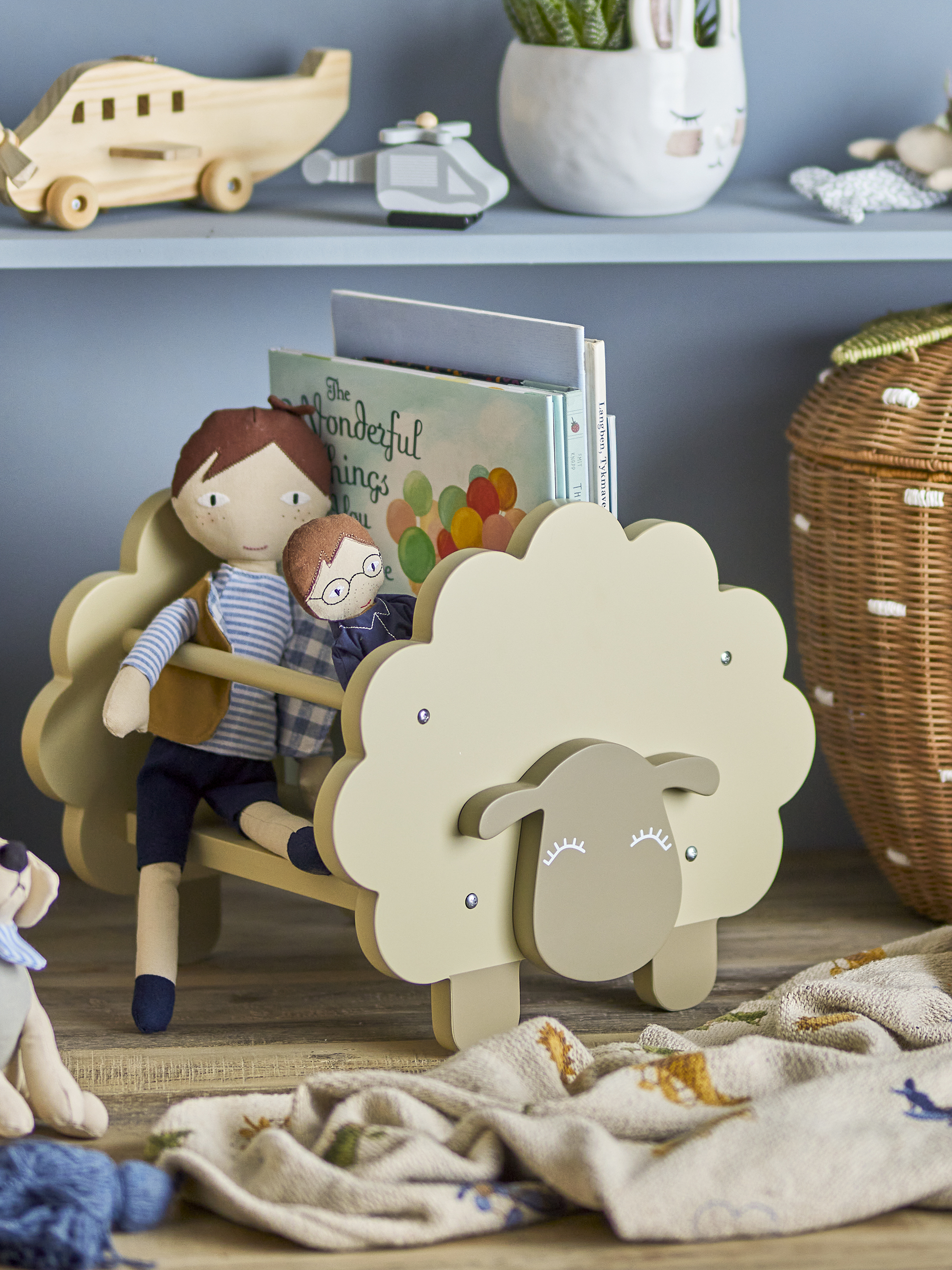 Dolly Bogkasse, Grøn, MDF, L30,5xH30xB35 cm