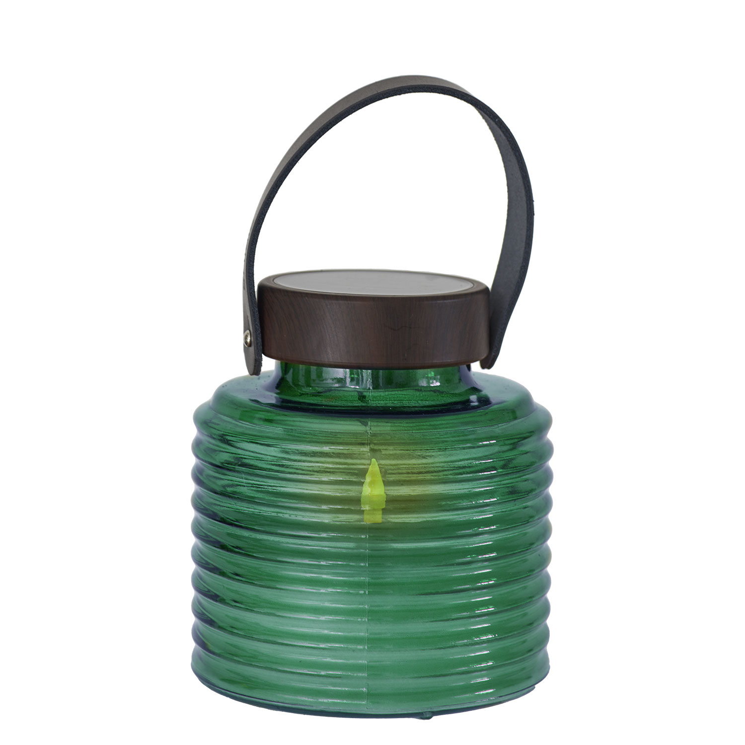 Sirius Aston Solar Krukke, Ø14xH16cm, Grøn/Sort/Brun
