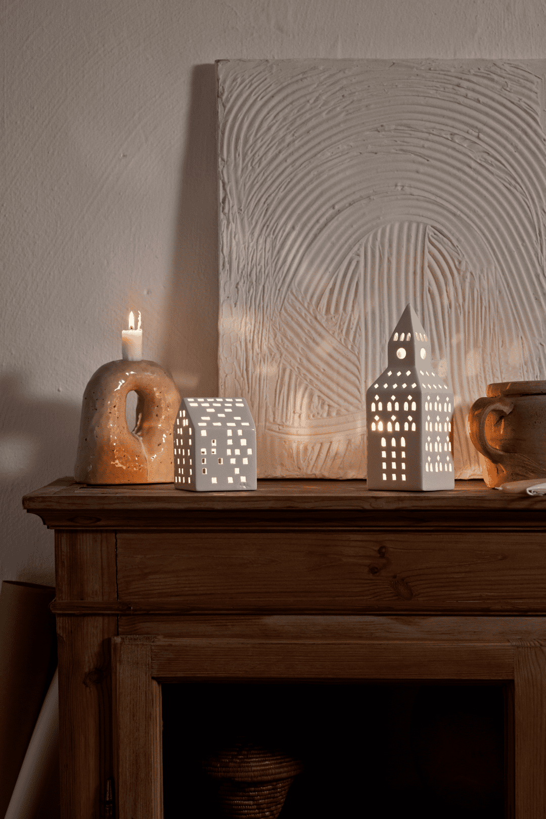 Kähler Urbania Lyshus Kirketårn H20 hvid Kähler Urbania Lyshus Kirketårn H20 hvid