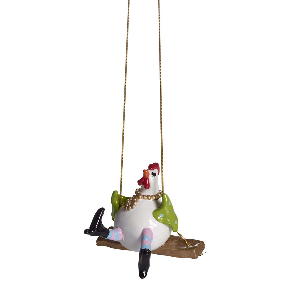 Høne på gynge H.7cm