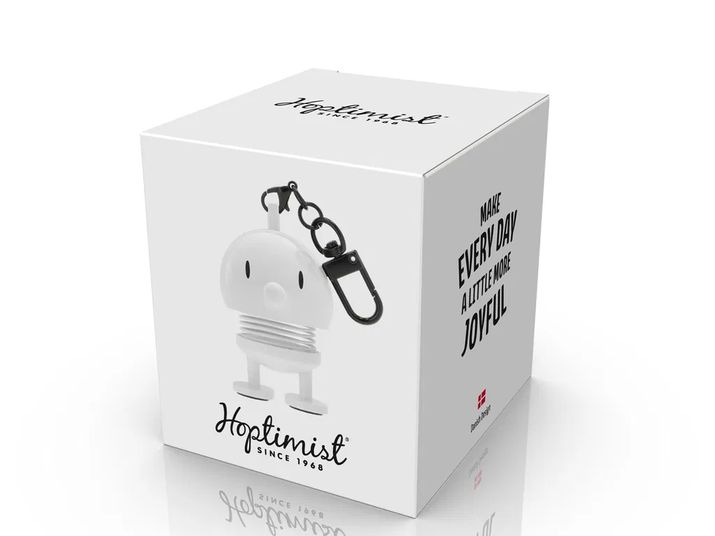 Hoptimist Bag charm 4x3,4x5,9 cm, Hvid