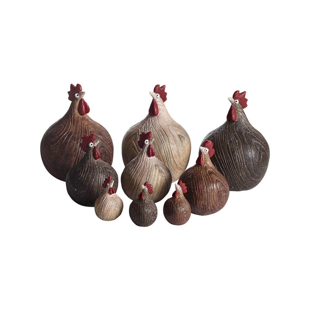 Høne Woodie, dark H.9,6cm Høne Woodie, dark H.9,6cm