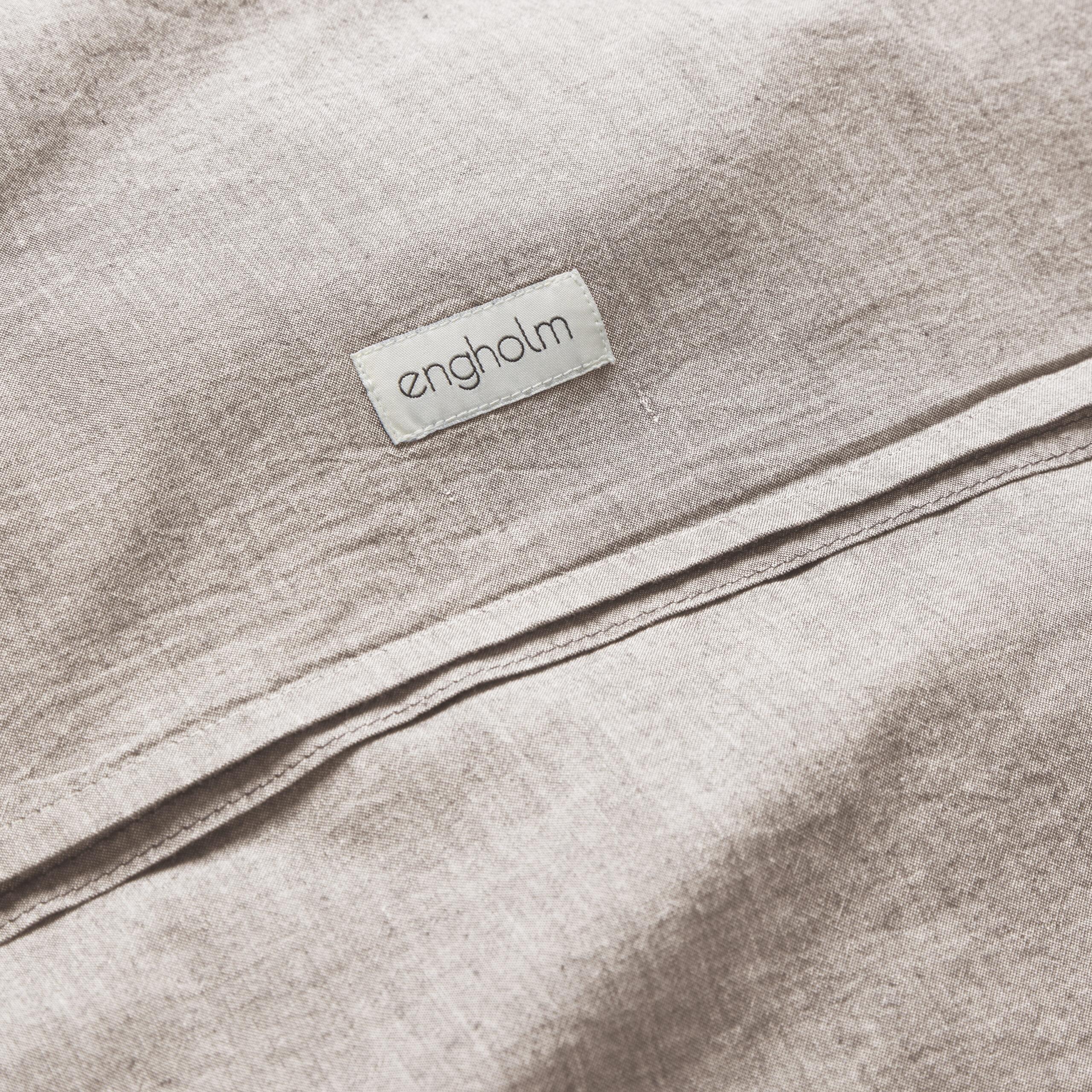 Sengesæt Recycled Chambray Mille 140x220cm, Light Brown
