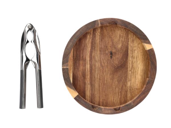 Nøddeknækkersæt Rund Akacietræ HOLM