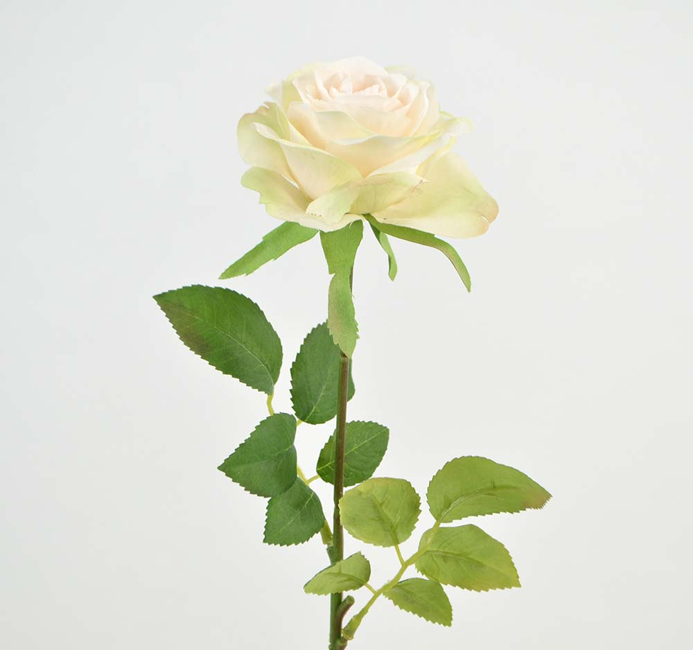 Rose branch, 43 cm, cream Rose branch, 43 cm, cream