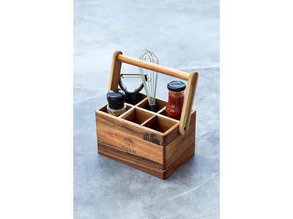 HOLM Holder 6 rum 24,8 x 14,2 x 22,6 cm Akacietræ HOLM Holder 6 rum 24,8 x 14,2 x 22,6 cm Akacietræ