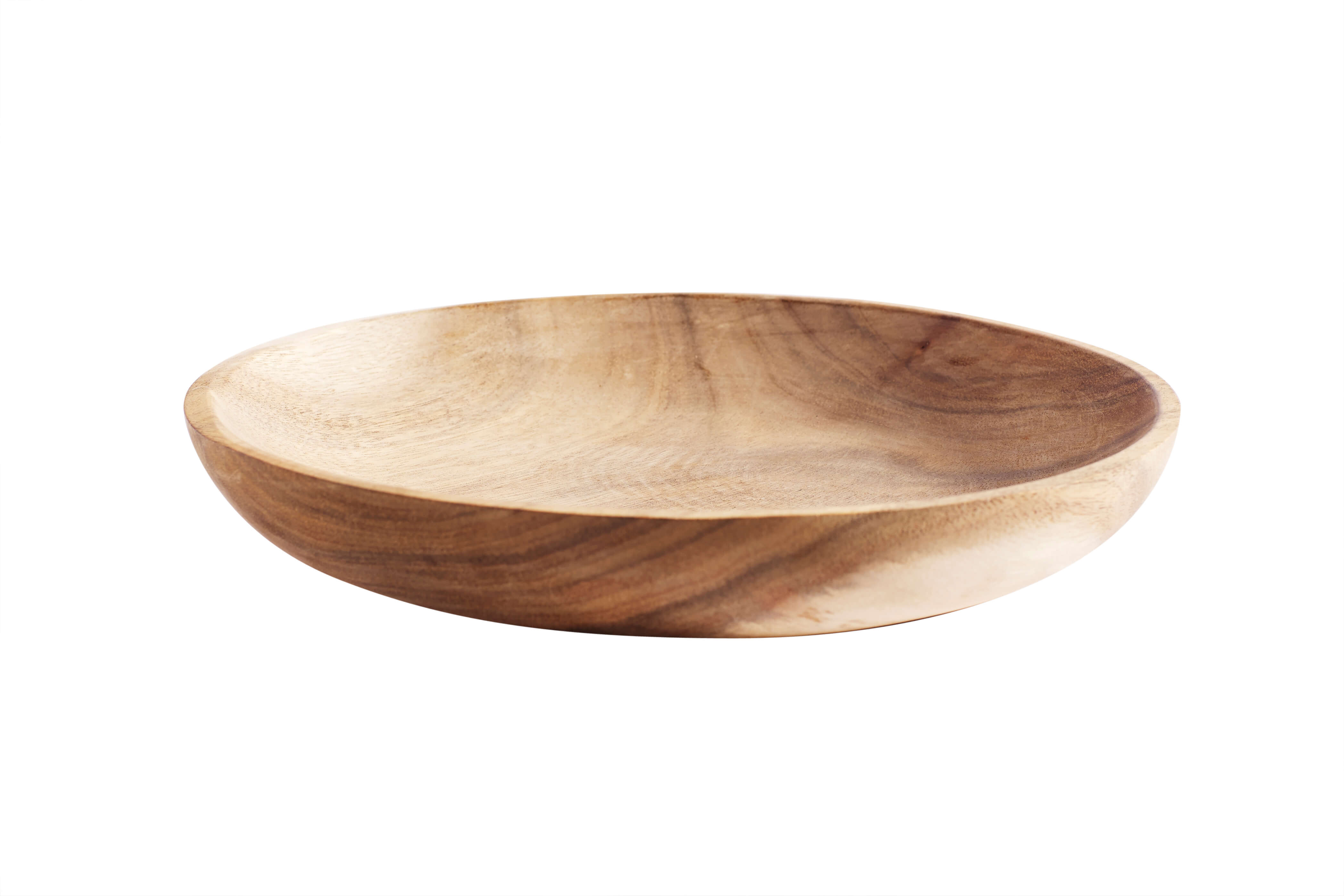 Tallerken Ø18 cm - Natur Teak