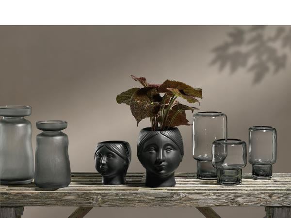 Villa Collection Hoej Vase Dia. 11,5 x 21 cm Grå