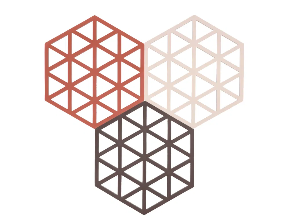 Zone Denmark Bordskåner Triangles 3 stk. Burned Red/Rose/Kalamata