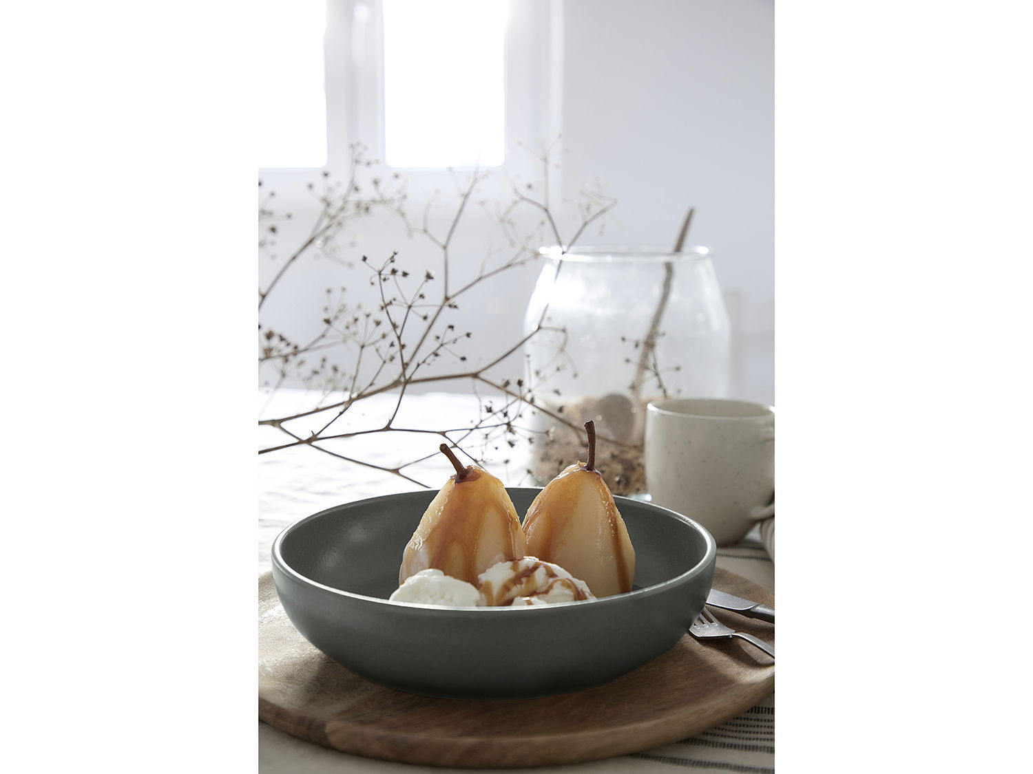 Salat-/pastatallerken dyb Pacifica 22 cm Artichoke Keramik