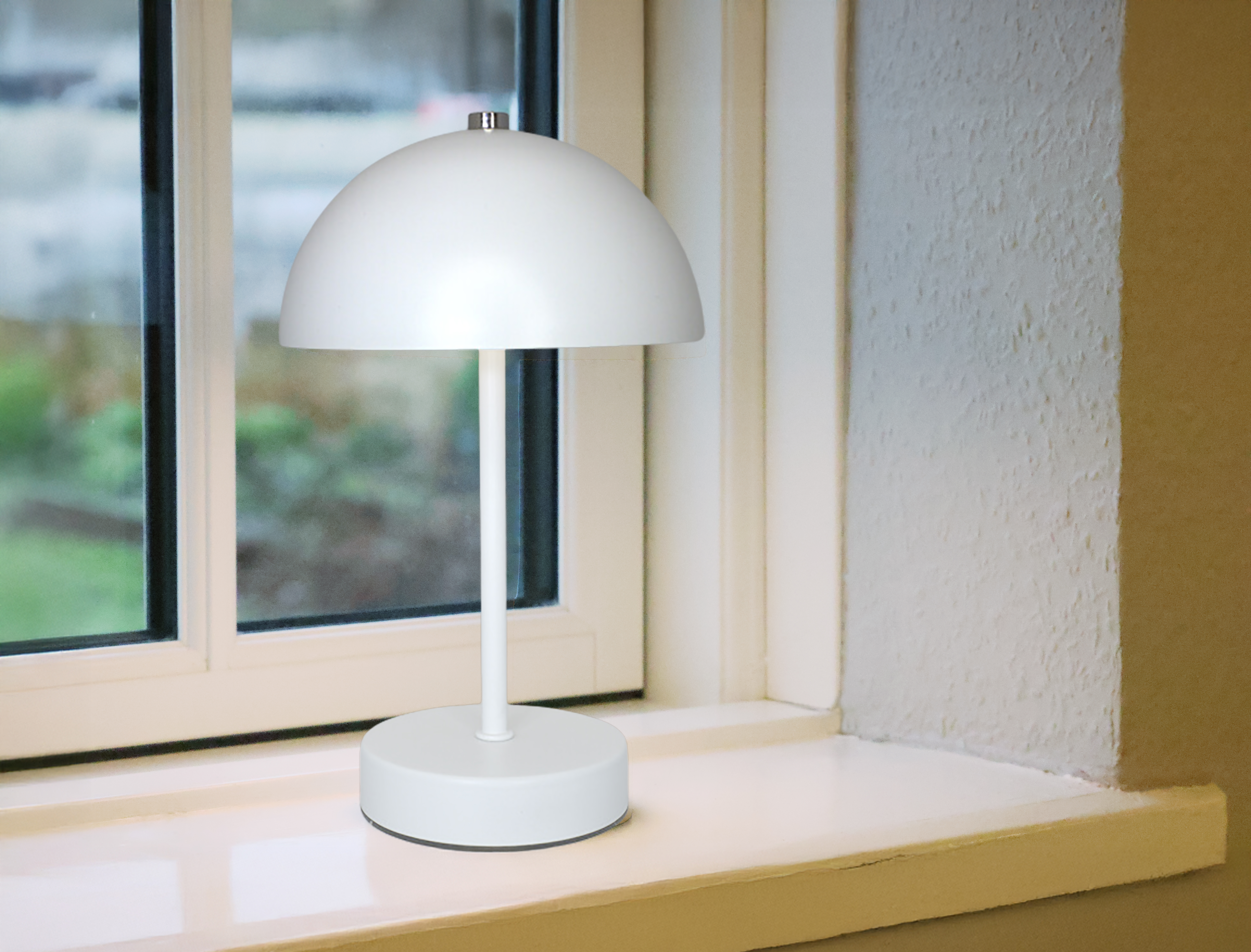 Skandi GOP genopladelig Bordlampe Ø15 cm x H25,5 cm - Hvid