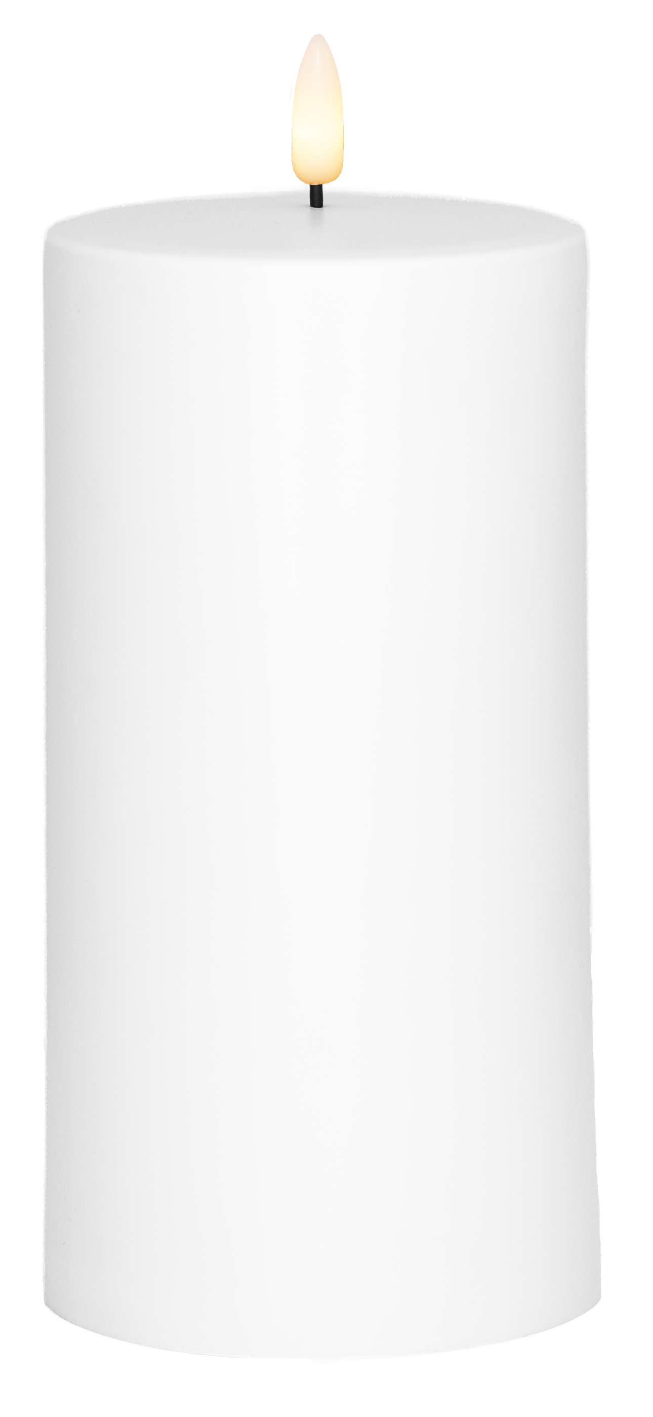 Skandi LED Bloklys Ø7,5 cm x H10 cm - Udendørs med Solceller - Hvid