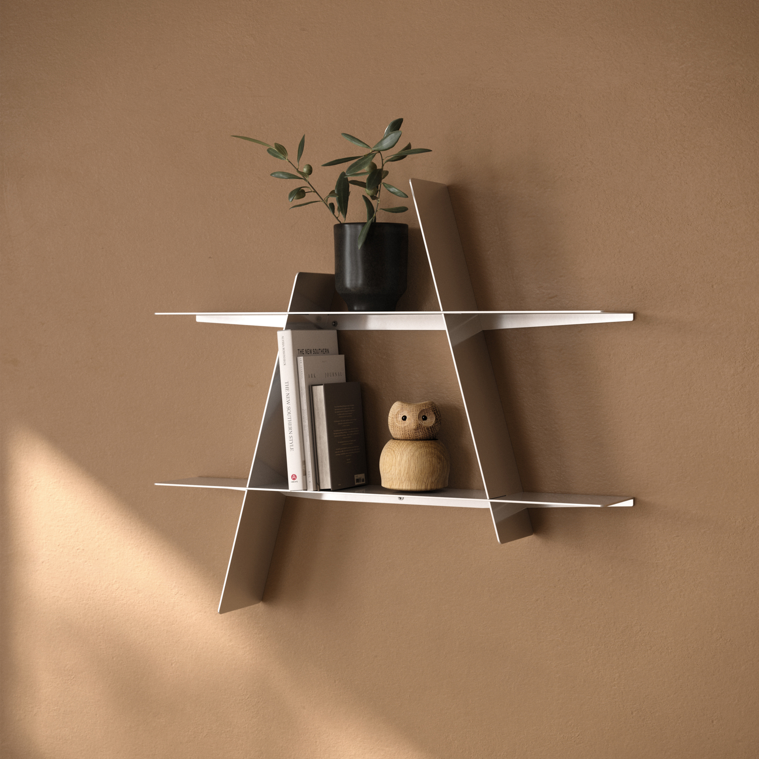 A-Shelf - Medium - Sølv, L46xD9xH52 cm - Sølv Stål