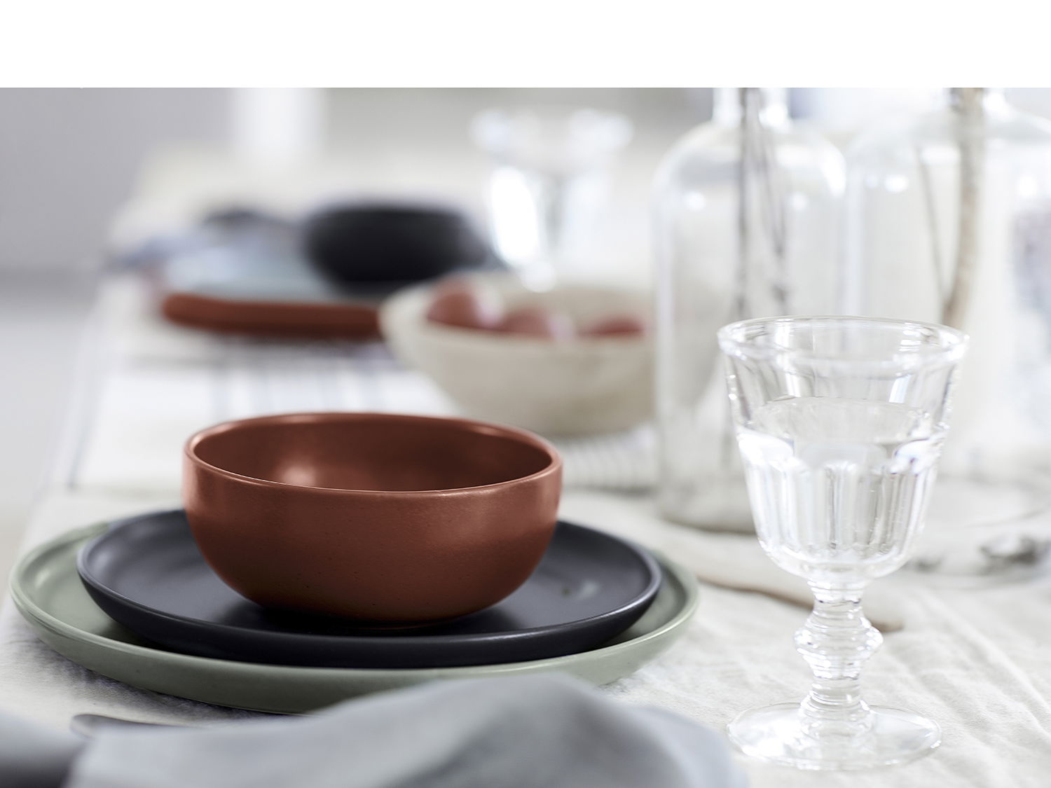 Tallerken flad Pacifica 23 cm Seed grey Keramik