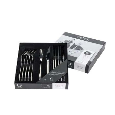 Gense Fuga Steakbestik/grillbestik 12 dele Mat/Blank stål Gense Fuga Steakbestik/grillbestik 12 dele Mat/Blank stål