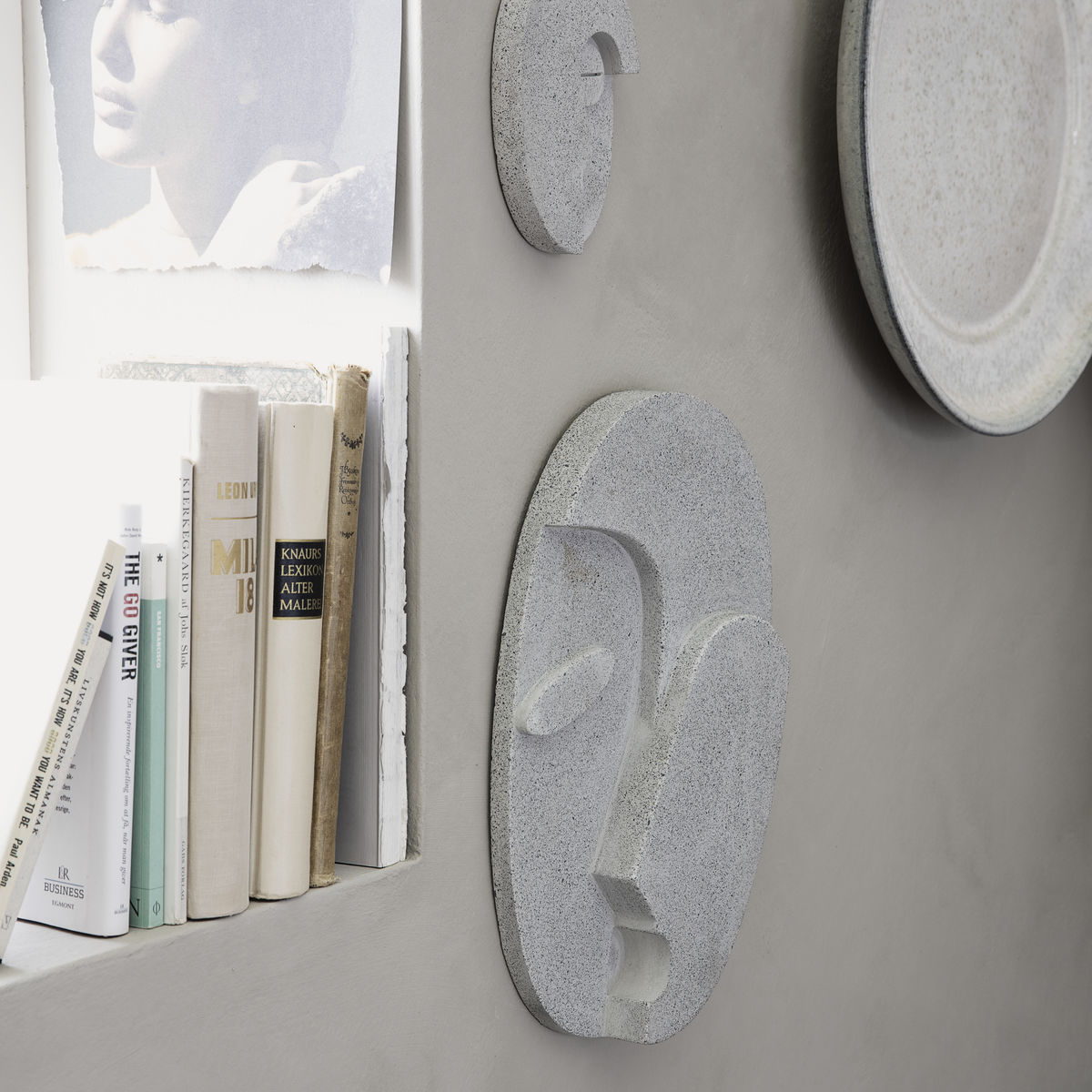 Face Wall art, H 32 cm, grå* Face Wall art, H 32 cm, grå*