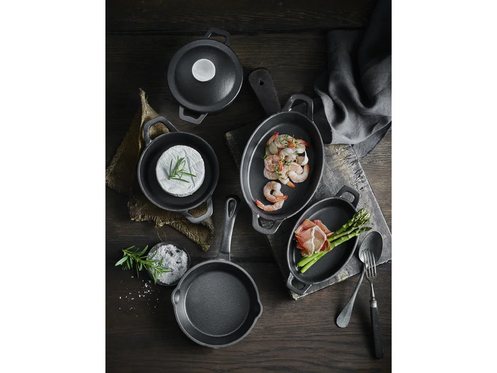 Pillivuyt Gourmet Garonne Pande med 2 greb oval Mini 0,75 liter Sort